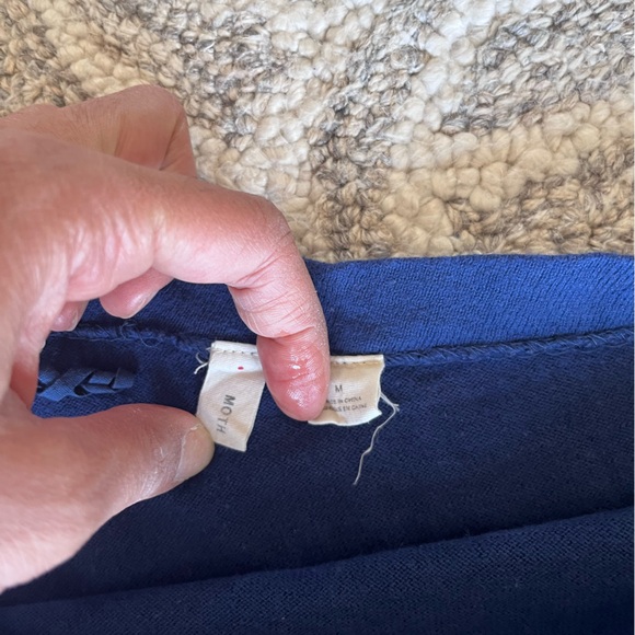 Moth Royal Blue off shoulder sweater - Picture 2 of 3